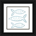 thumbnail image 1 of Seay, Anne 12x12 Black Ornate Wood Framed with Double Matting Museum Art Print Titled - 3 Fish, 1 of 4