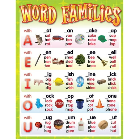 Descriptive Words Chart - WORD FAMILIES CHART