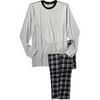 Hanes - Big Men's Long-Sleeve Tee and Flannel Pajama Pants, Size 2XL