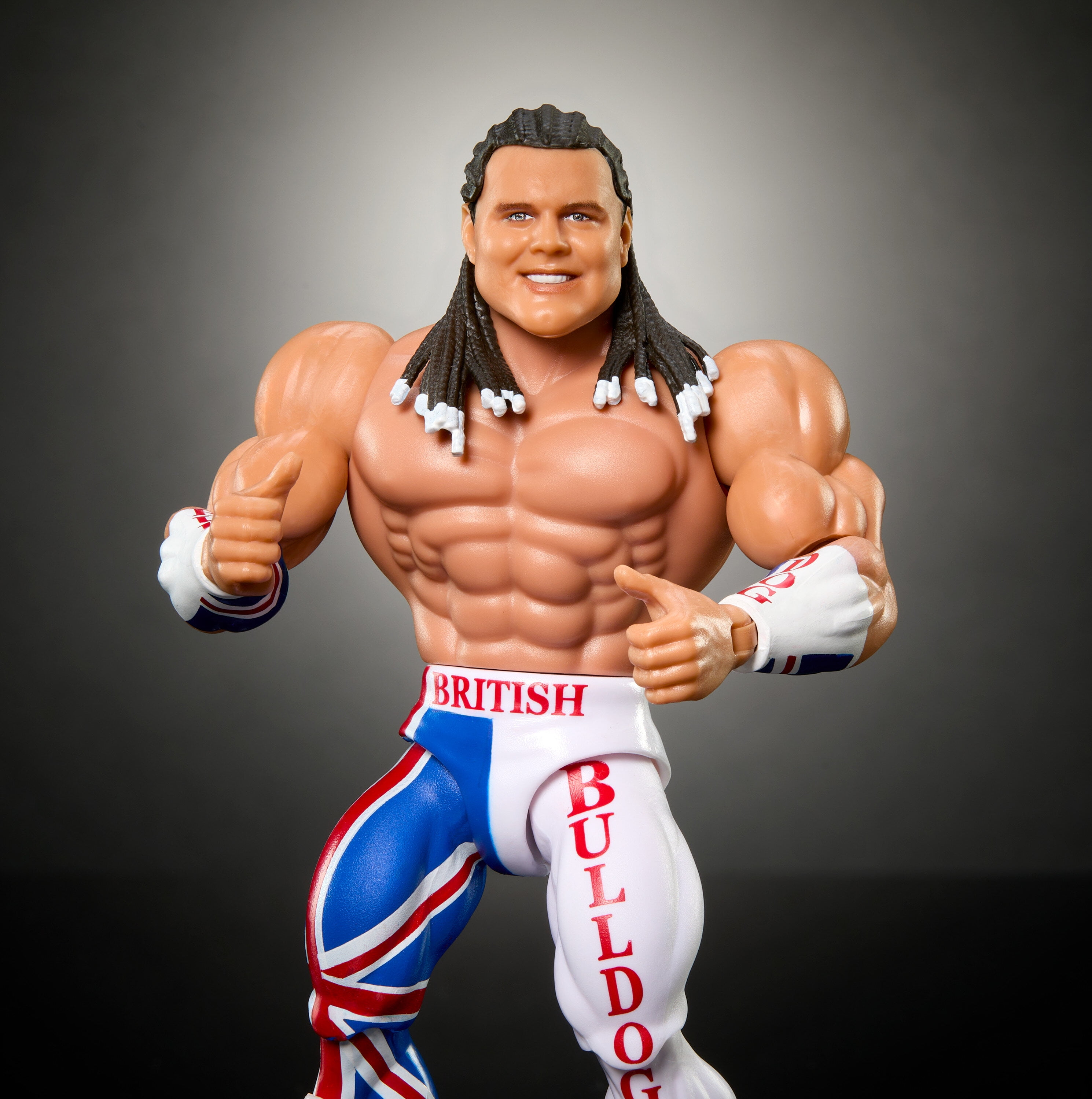 WWE Superstars The British Bulldog Action Figure & Accessories Set, 6-inch Retro Collectible