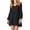 Black, variant on LLYwey Fall Cocktail Dresses for Women 2024 V-Neck Long Sleeve Loose Dress Lantern Sleeve Fashion Dress New Sweater Dresses Black S