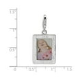 thumbnail image 2 of 925 Sterling Silver Fancy Lobster Closure Polished Picture Frame With Lobster Clasp Charm 33x15mm Pendant Necklace for W, 2 of 2
