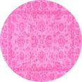 thumbnail image 1 of Ahgly Company Indoor Round Oriental Pink Traditional Area Rugs, 8' Round, 1 of 4