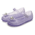 thumbnail image 2 of Quealent Girls Sweet Dot Bow Princess Sandals Shoes Mary Jane Jelly Shoes Kid's Flat for Toddler/Little Kid Purple for Size 24, 2 of 6