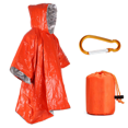 thumbnail image 1 of Paquete de 4 ponchos de supervivencia, 100 x 120 cm, manta térmica Mylar impermeable, equipo de supervivencia y equipo para actividades al aire libre, camping, senderismo (4 piezas naranja) ShuxiuWang 8390612979361, 1 of 1