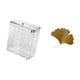thumbnail image 5 of Papelera de cocina portátil con tapa y decoración de pared con hojas de ginkgo de hierro forjado para baño, sala de estar, oficina o comedor., 5 of 8