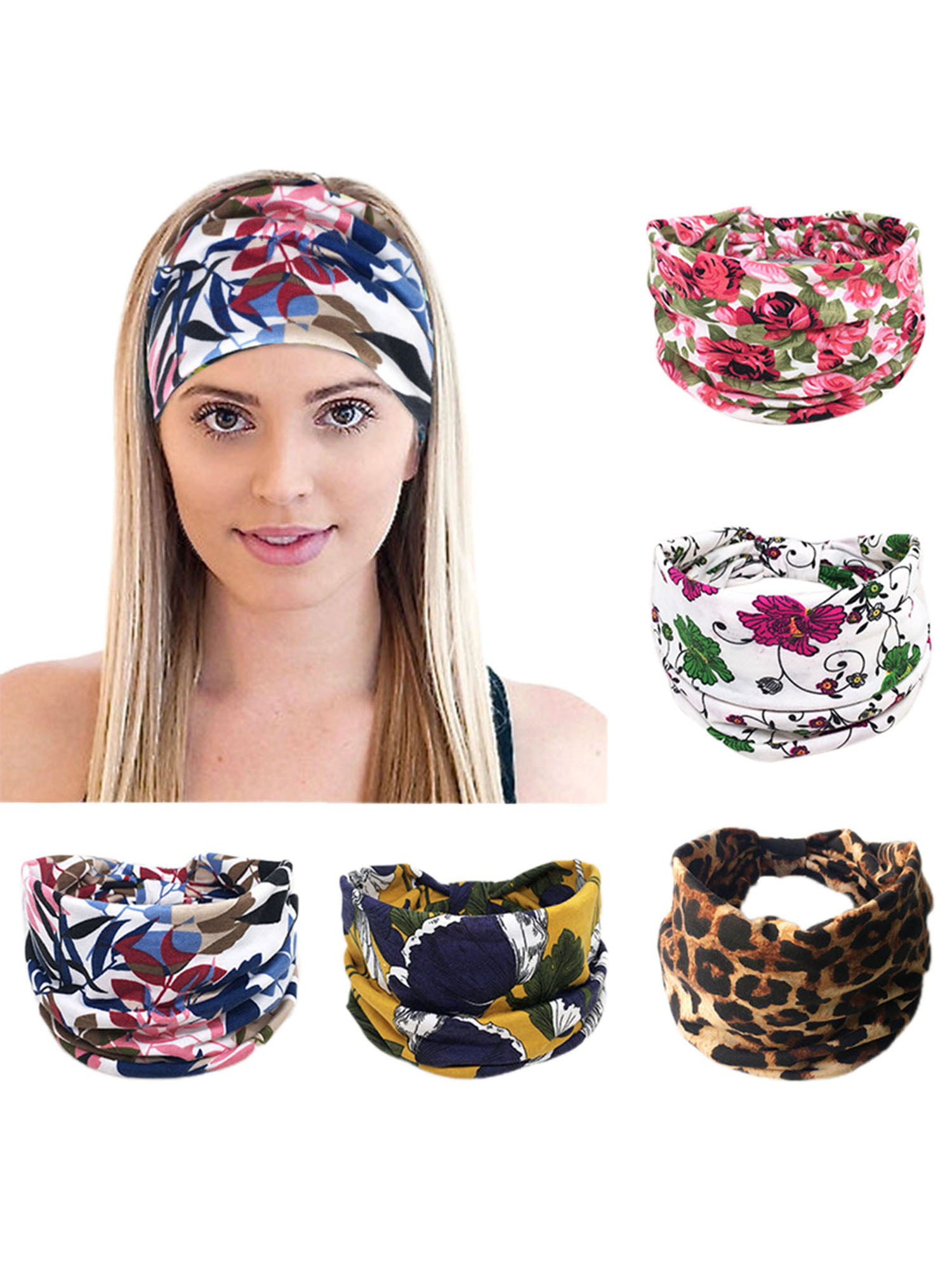 Hippie Headband colorful and comfortable. Handmade Boho Yoga Headband Wide Unisex Head wrap Soft and Stretchy