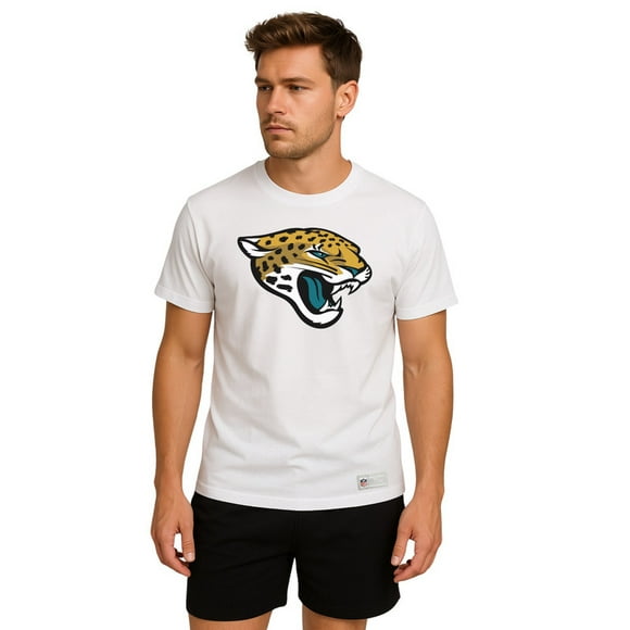 NFL Playera Aficionado Básica Jacksonville Jaguars Blanco para Hombre, Talla Extra Grande