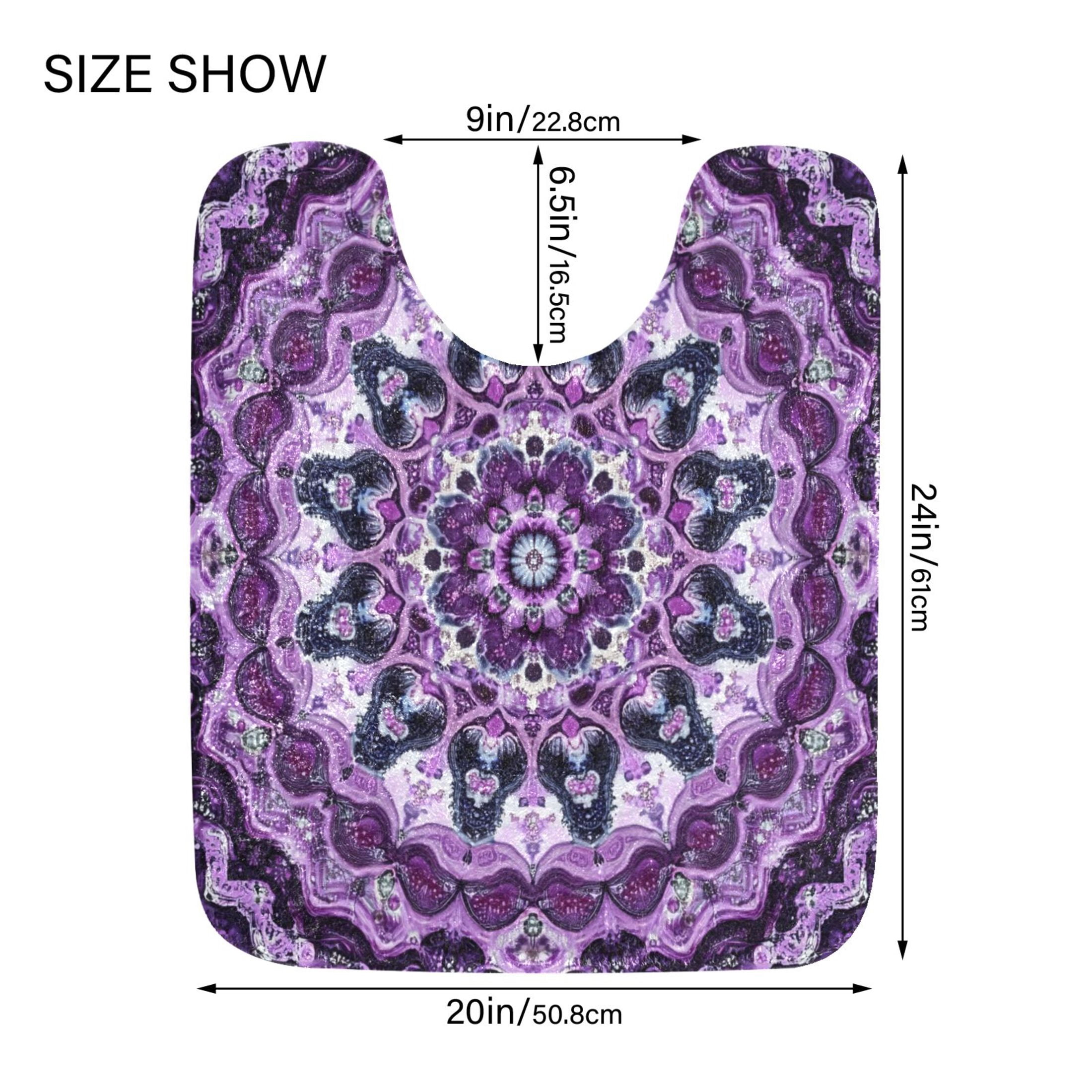 RMDQTR 2PCs Bathroom Rugs Set Plush Toilet Base Mat 16" × 24" Bath Mat and 20" × 24" U Shape Soft Rugs Non Slip Absorbent