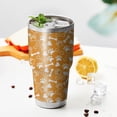thumbnail image 3 of 30oz Yellow Puppy Dog Food Footprints Tumblers Stainless Steel Tumbler with Lid and Straw,Vacuum Insulated Double Wall Travel Tumbler Cups Mug with Cleaning Brush for Coffee,Tea, 3 of 7