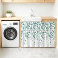 thumbnail image 3 of Weeping Flowers Sink Skirt 10"W x 11"L,Dustproof Under Sink Curtain Skirt for Bathroom Kitchen,Teal Grey Summer Spring Floral Botanical Art Adhesive Short Vanity Curtains Cover for Laundry Closet, 3 of 8