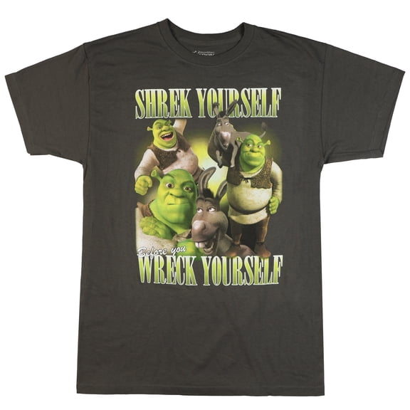Shrek T-Shirt Men's Shrek Yourself Before You Wreck Yourself Adult Short Sleeve Tee