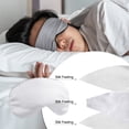thumbnail image 4 of Uxcell Silk Sleep Mask Soft Satin Eye Protective Mask Blackout Eye Cover with Elastic Straps 2 Pack White, 4 of 4