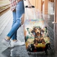 thumbnail image 3 of Welcome Spring Fairy Dachshund in Flower Meadow Travel Luggage Cover Wiener Dog Lover Gifts Idea Suitcase Dust Protective Decor - 13002, 3 of 5