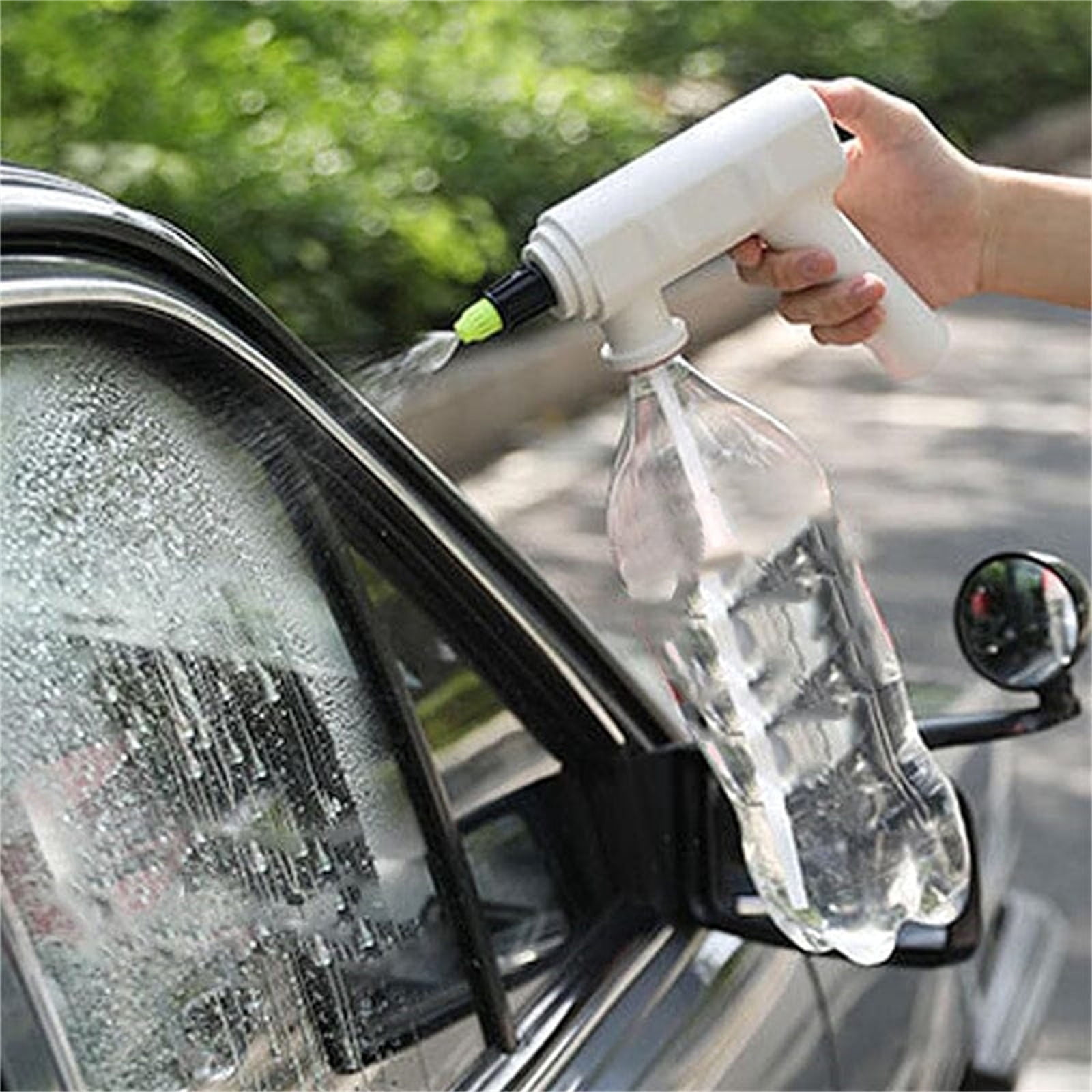 Lunxisen 2 Pcs Rechargeable Sprayer Head Automatic Timing Drip Irrigation System for Garden Lawn Plant Watering Sprinkler Kit