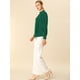 thumbnail image 4 of AllegK Dde San Patricio profesional Blusas de gade manlarcon cuello alto elegante pamujer Verde XL, 4 of 6