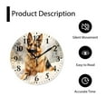 thumbnail image 4 of 12 Inch Wall Clock Battery Operated Silent Clock Decorative for Office, Kitchen, Outdoor, Living Room，German Shepherd in Watercolor Green forest with Snowflake Elegant, 4 of 4