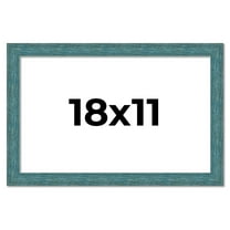 18x11 Frame Blue Rustic Barnwood Solid Wood Picture Frame Width 1.25 Inches | Interior Depth 0.5