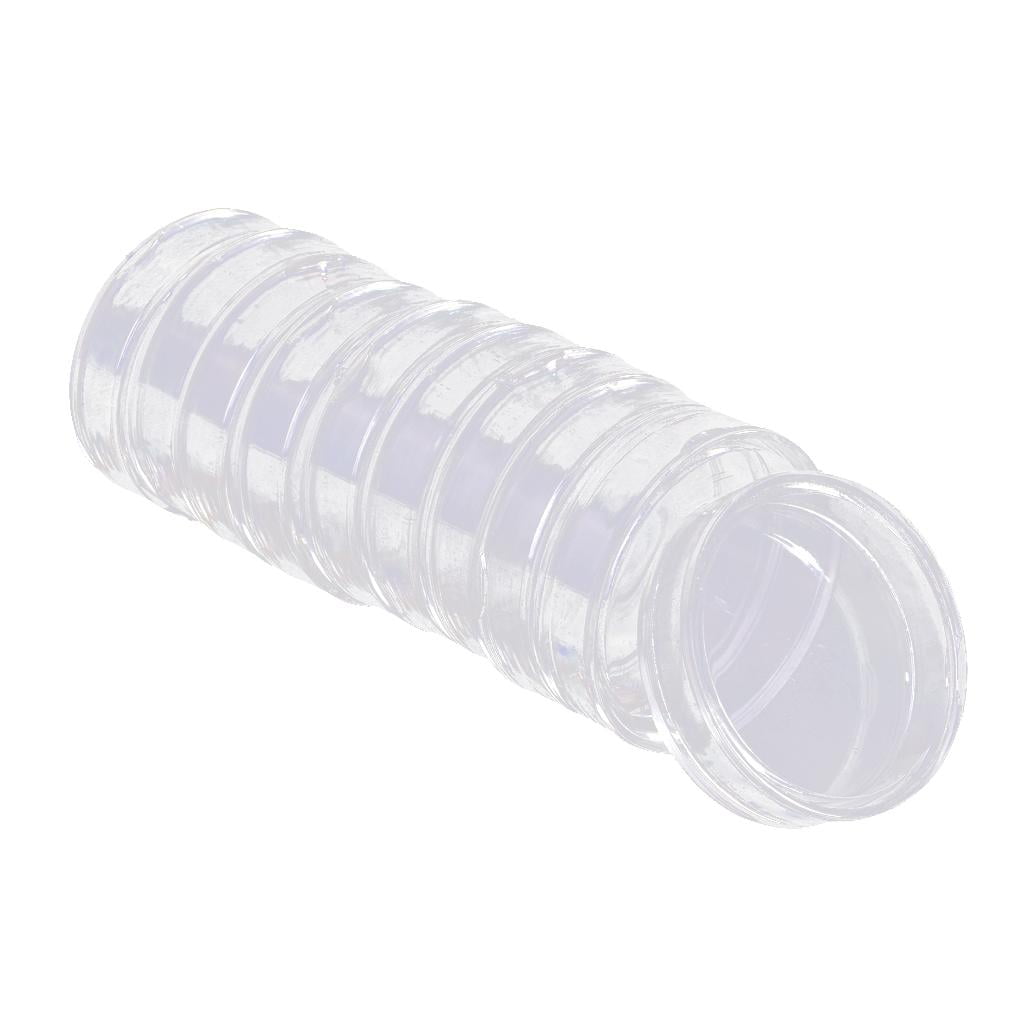 20pcs Plastic Clear Round Coin Case Capsule Storage Holder 41mm/45mm/50mm/60mm 