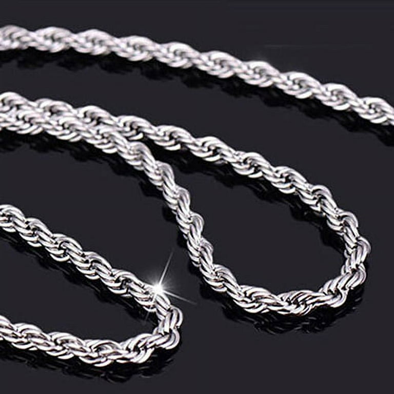 ☆TATIANA☆ Silver 925 French twist chain necklace NZ2009 Frogued Women's Men's 925 Sterling Silver Twist Chain