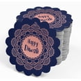 thumbnail image 4 of Inkdotpot 50 Pack Happy Diwali Favor Paper Tags Craft Real Rose Gold Foil Hang Tags, 4 of 6