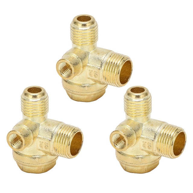 3Pcs Check Valve 3 Way Brass Air Compressor Thread Central Pneumatic Accessory 8mm 16mm 14mm