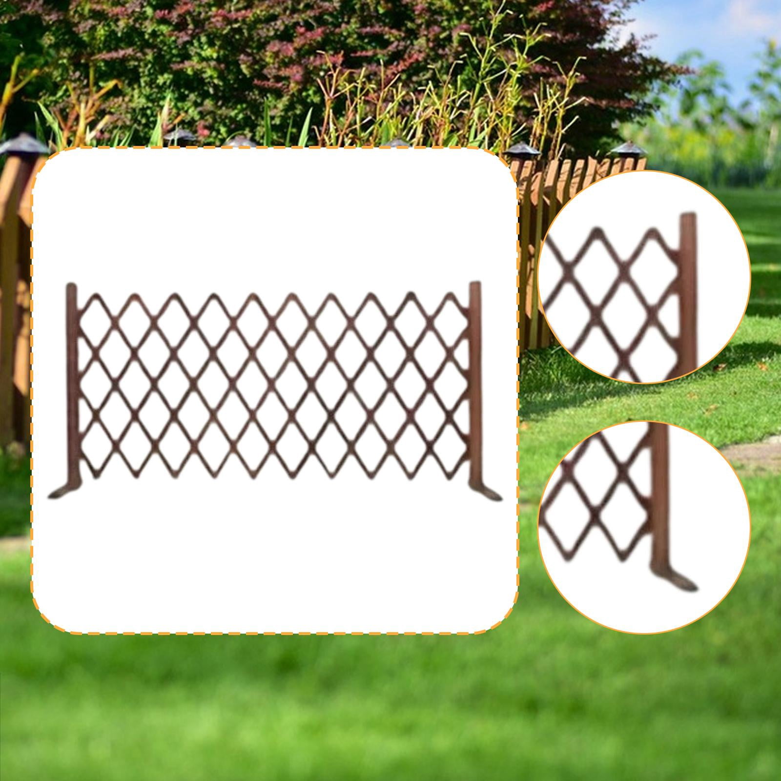 Aymzbd Decorative Expandable Wooden Fence Garden Trellis Adjustable Gate Panel for Home M