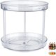 thumbnail image 1 of Spice Turntable 2 Tier Plastic Spice Rack para Cocina Frigorífico Congelador Gabinete Y Contadores De Especias,Transparente,(24cm), 1 of 2