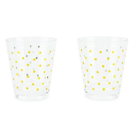 Gold Dots Acrylic Cups (set of 2) (Best Set Dota 2)