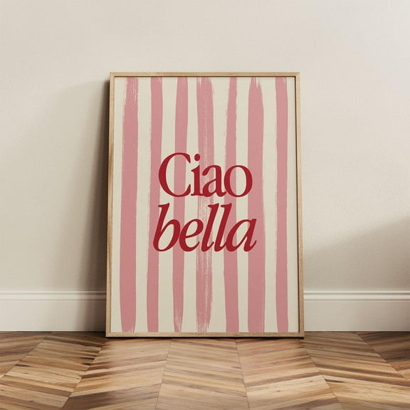 Ciao Bella Kitchen Print, Italian Artwork, Typography Print, Kitchen Art Print, Kitchen Wall Art, Kitchen Print, Dining Room Wall Art, Modern Wall Decor, 8x12 UNFRAMED