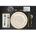 thumbnail image 5 of Trendables Disposable Plate Set with Cutlery - Green for 40, Includes 40 Plates, Silverware Set with Plastic Forks, Spoons, Knives, Dessert Spoons, 5 of 7