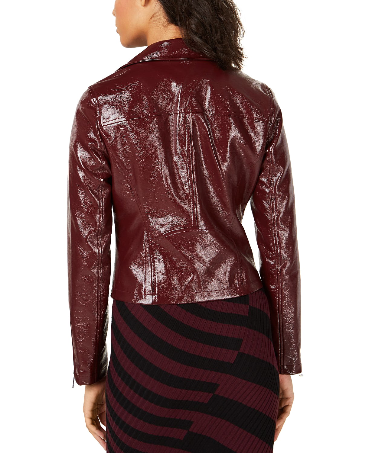 bar III Womens Zip-Front Faux-Leather Jacket, Red, Medium - Walmart.com