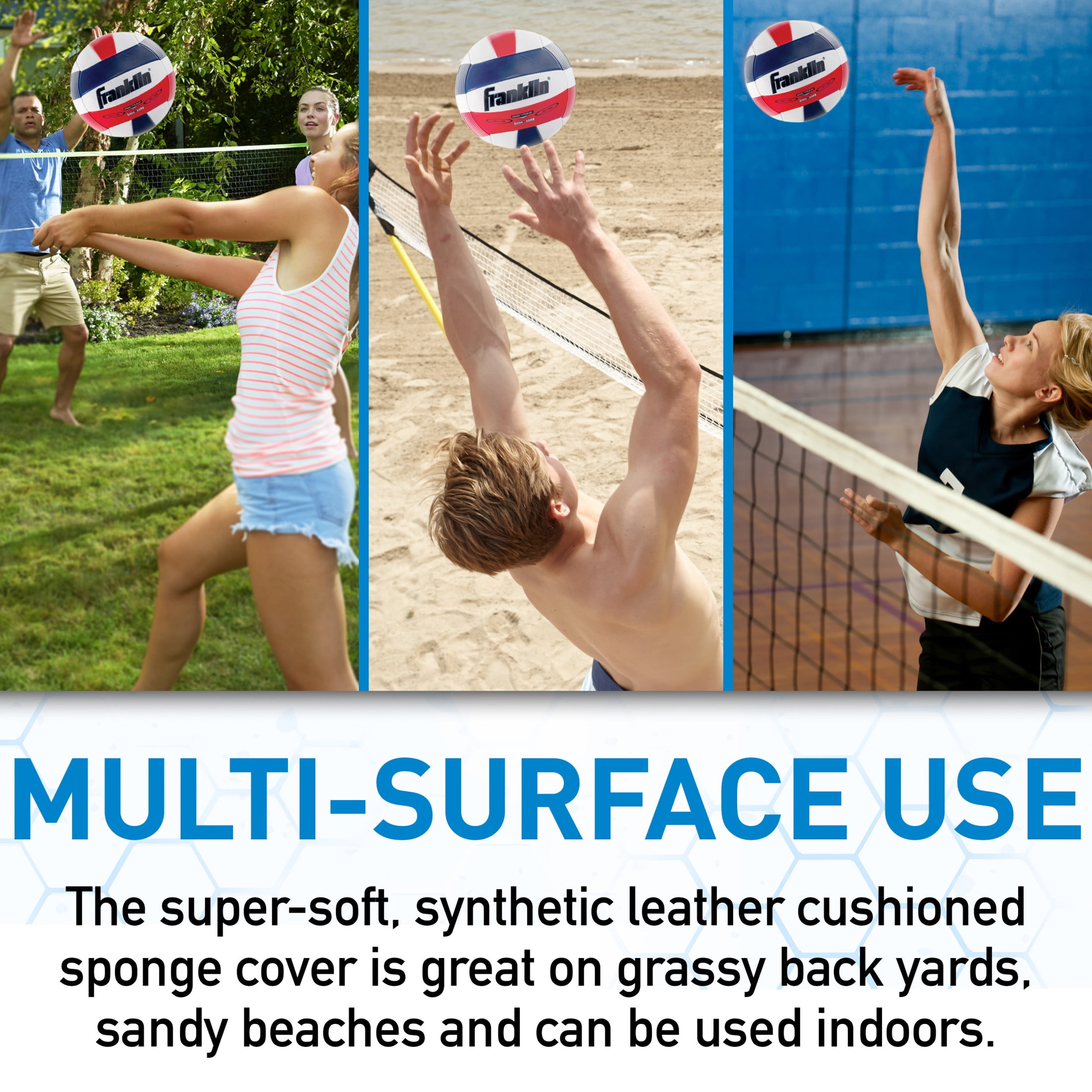 Franklin Sports Super Soft Spike Volleyball - Official Size and Weight