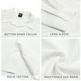 thumbnail image 5 of GENTS BLISS button Down Mens Shirts Long Sleeve Shirts for Men Solid TextureT-shirts, 5 of 7