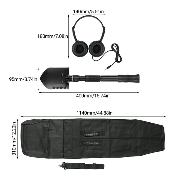 Metal Detector Accessories Includes Headphones For Metal Detecting Collapsible Shovel And Metal Detection Bag For Beach Digging Loosening Planting