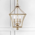 thumbnail image 2 of 514-GA Crystorama Lighting Broche - 3 Light Lantern-Antique Gold Finish    -Traditional Installation, 2 of 9