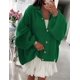 thumbnail image 3 of Suéter PRETTYGARDEN Cardigan de Punto Grueso para Mujer Verde Talle S, 3 of 8