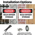 thumbnail image 3 of Bulk Oxygen Storage OSHA Danger Aluminum Sign 10 Inch x 7 Inch - 5 Pack, 3 of 8