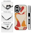 thumbnail image 3 of Compatible with iPhone 11 12 13 mini 14 15 16 Pro Max Plus Wallet Case with Card Holder, PU Leather Kickstand Card Slots Case ( Goose Love Valentine, iPhone 12 Pro), 3 of 7