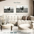 thumbnail image 3 of Elephant Stock Monochrome Clydesdale Horse Wall Art - Horizontal Multi Panel Canvas - Living Room Wall Decor - Animal Multi Panel - Gray And White Decor - 38" x 24", 3 of 4
