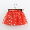 thumbnail image 5 of Efsteb Kids Girls Dance Tutu Skirt Elastic Waist Dots Print Dance Skirts Princess Dress (Red,3 Years), 5 of 5