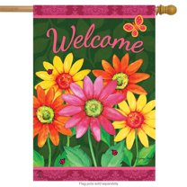 Briarwood Lane Welcome Daisies Spring House Flag