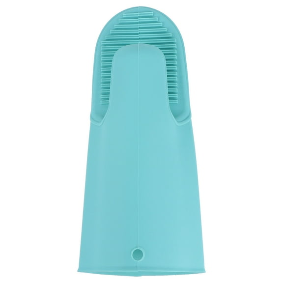 Worgeous Green Silicone Oven Mitts for Home Use Heat Resistant BBQ Gloves with Good Insulation 15.5 Inches