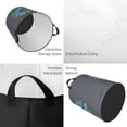 thumbnail image 4 of PHELIKA Dark Blue Turquoise Chamomile Flower 01 Laundry Basket 65L Large Foldable Round For Dirty Clothes Toy Storage, 4 of 6
