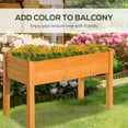 thumbnail image 5 of Outsunny 48" x 24" Raised Garden Bed Elevated Wooden Planter Box for Backyard, Patio, Balcony, 5 of 9