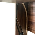 thumbnail image 6 of Convertible Folding Computer Desk - Foldable Writing Desk w/liding Glass Doors, Shelves & Pegboard, 6 of 7