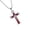 Red, variant on HHBEAUTY Mens Cross Pendant Necklace Large Stainless Steel Cross Pendant Necklace for Men Women, Diamond Studded Cross Necklace, Black