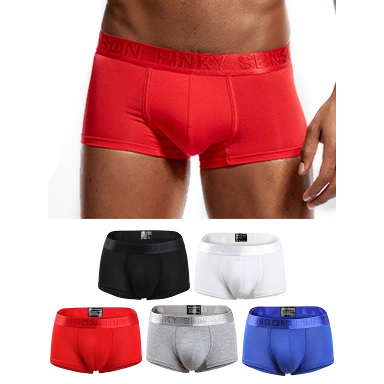 MAWCLOS Mens Cotton Pouch Underwear Solid Color Multipack Box