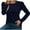 Navy-83, variant on HTNBO Womens Dressy Casual Tops Crewneck Cute Long Sleeve Shirts Puff Sleeve Tunic Tops