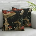 thumbnail image 3 of Shiartex Mushroom Dragonfly Butterfly Moon Throw Pillow Covers Soft Square Cushion Pillowcase for Sofa Couch Home Decor 12x12in, 3 of 5
